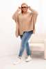 Damen Plus Size Pullover aus Acryl mit lockerer Passform und 3/4-Ärmeln camelowy