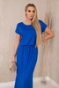 Viscose dress with pockets cornflower blue