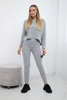 Set with oversized blouse gray