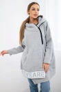 Bluza ocieplana z suwakiem szara