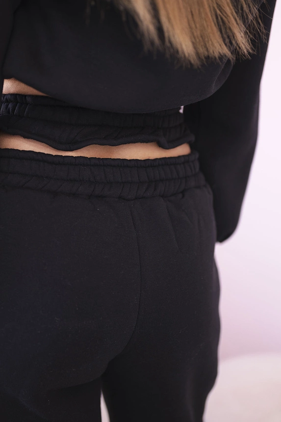 Isolierset mit kurzem Sweatshirt schwarz