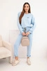 Women's set made of viscose with a sweatshirt and pants blue