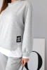 Women's set with a loose sweatshirt and sweatpants butter gray mélange
