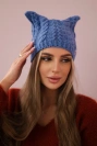 Čapica s fleece Rabbid K237 svetlý denim