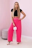 Trousers with a wide elastic waistband pink