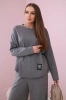 Baumwoll-Sweatshirt-Hosen-Set Graphit