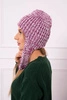 Women's long eared cap Jana K314 purple+white