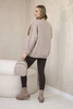 Baumwollset isoliertes sweatshirt + leggings hellbeige