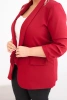 Women's Plus Size unbuttoned blazer with lining XL/2XL burgundy