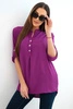Blouse with a longer back dark purple