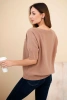 Women's viscose short-sleeve sweater camel