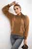 Long-pile sweater camel