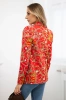 Printed cotton jacket with a button red