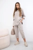 Punto Set Sweatshirt + Hose Dunkelbeige