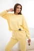 Buttery fabric set sweatshirt + pants yellow