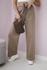 Punto pants with wide legs camel