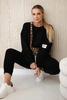 Viscose set sweatshirt + pants black