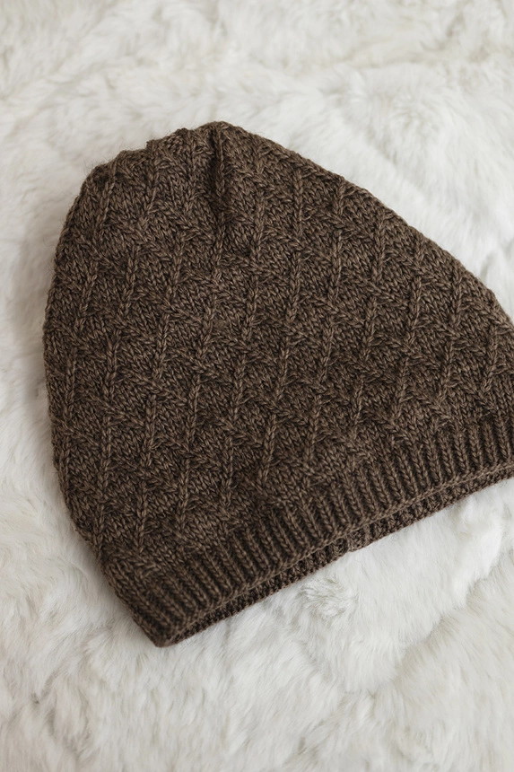 Čapica s fleece Kratka K204 hnedá