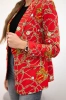 Jacke aus Baumwolle mit buntem Print rot