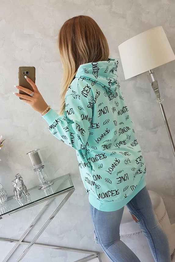 Sweatshirt with inscriptions mint