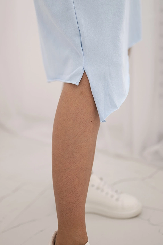 Blaues Kleid in Übergröße