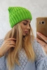 "Magda" kepurė su atlenkimu K293 žalia neoninė