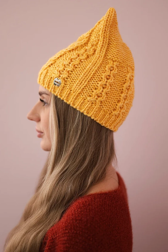 Cap with fleece Rabbid K237 mustard