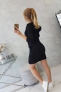Dress with a hood and pockets black