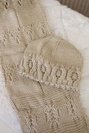 Women's set with a shawl Adrianna K417 dark beige