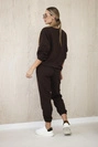Set sweatshirt + pants buttery fabric chocolate
