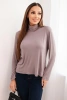 Women's viscose blouse with a turtleneck and long sleeves fango