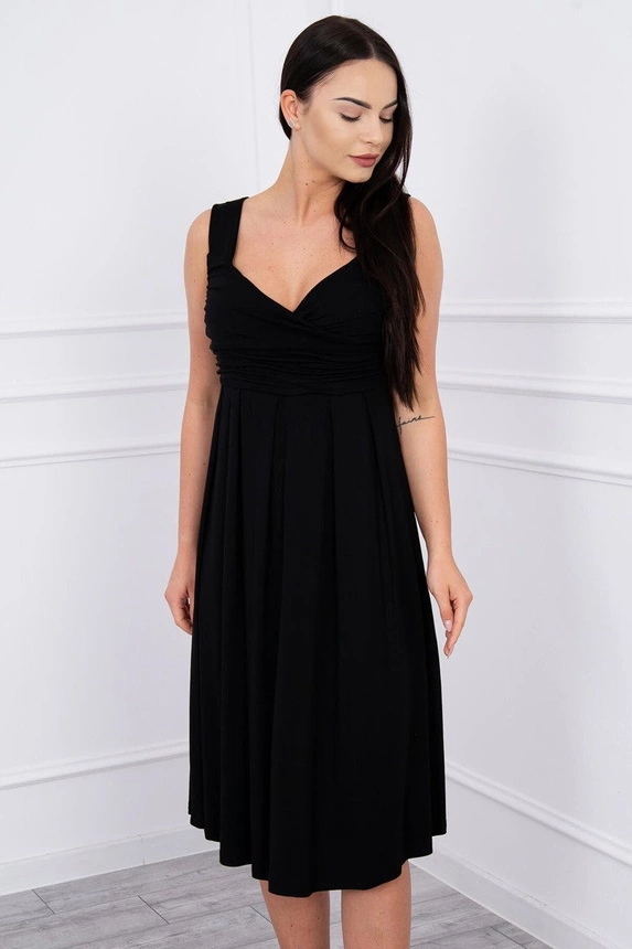 Kleid mit breiten Trägern schwarz