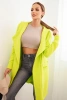 Insulated cape with a hood pistachio