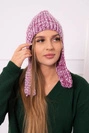 Women's long eared cap Jana K314 purple+white