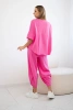 Cotton set blouse + trousers pink