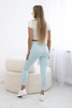 Legginsy prążkowane miętowe