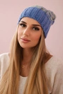 Cap with fleece Paryż K213 blue + kiwi