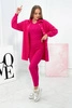 3-piece set of sweatshirt, top and leggings fuchsia