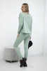 Set mit Oversize-Bluse dunkel mint