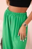 Pants with wide legs light green