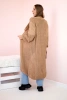 Sweater long cardigan camel