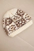 Women's wool winter hat with decorative crystals K399 black