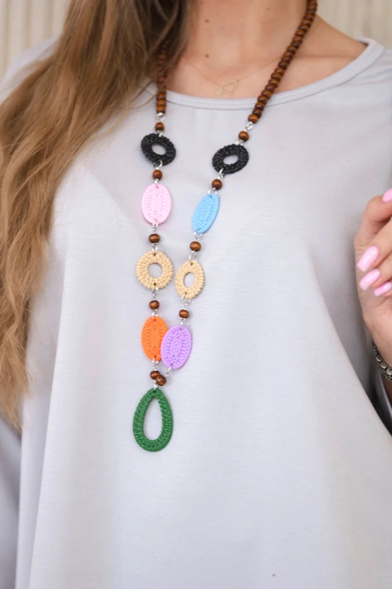 Oversize halenka s náhrdelníkem máslová látka šedý