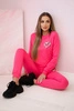 Women's cotton set with a decorative heart pink 