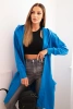 Kornblumenblaue Jacke in Übergröße mit Kapuze