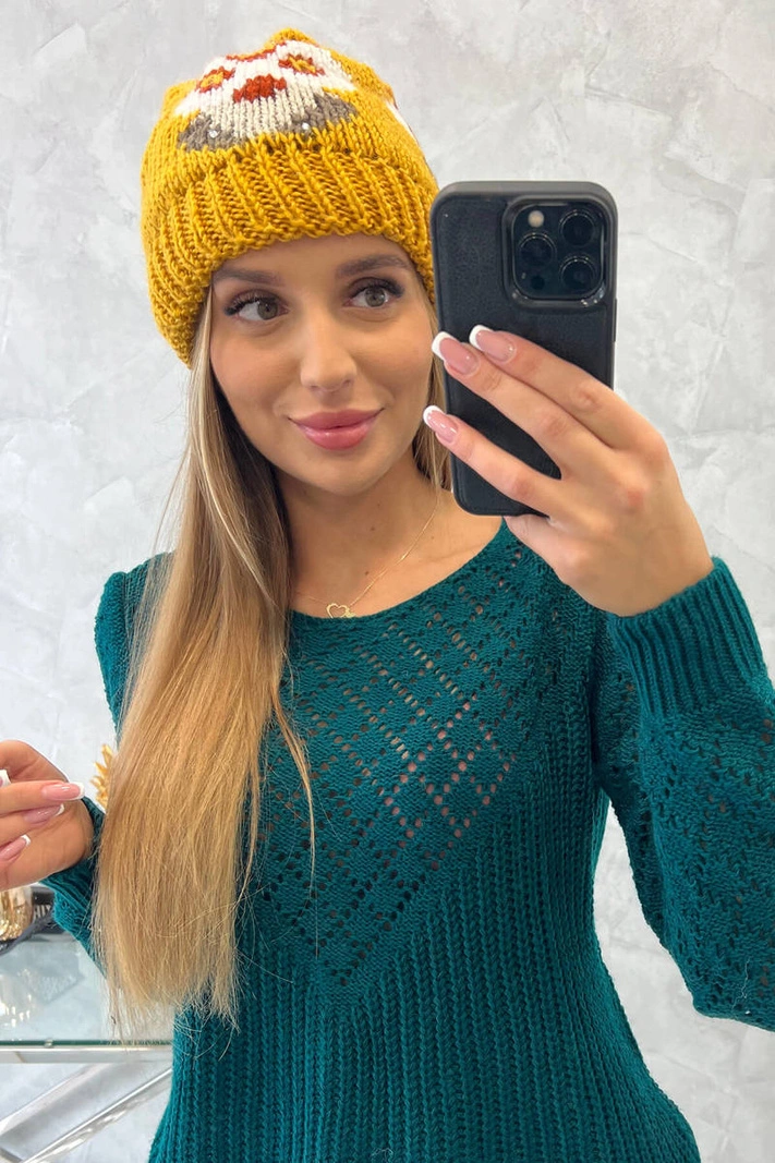 Dámská čepice Ofelia K349 mustard