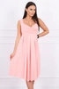 Dress with wide straps salmon