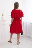 Dress with a plunging neckline red