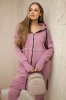 Insulated set with a long sweatshirt dark pink