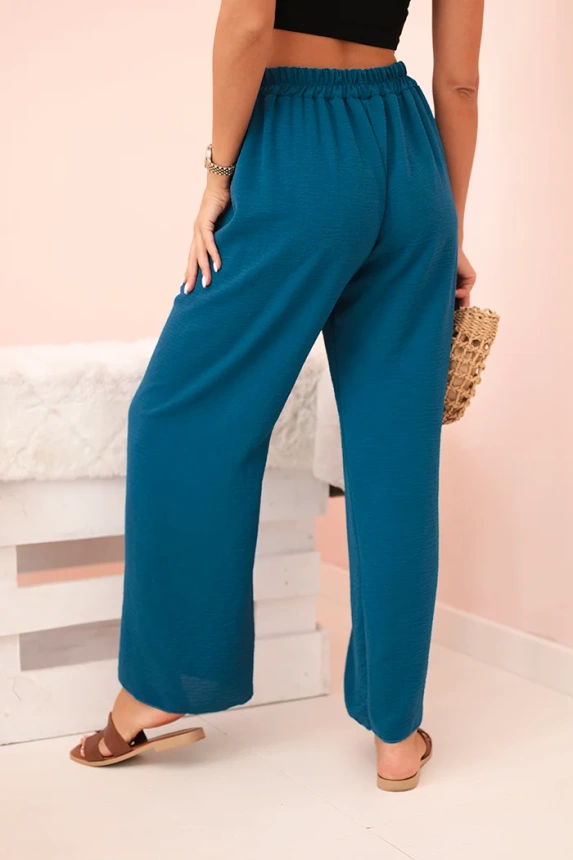 Wide-leg trousers sea green